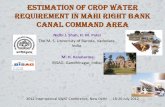 Estimation of Crop Water Requirement in Mahi Right Bank ... › media › 57030 › j1-5-shah.pdf · Crop evapotranspiration - Guidelines for computing crop water requirements –United