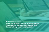 Whitepaper The 4 KPIs Your Accounts Payable Team Should …with you the 4 core KPIs she suggested that your AP team should start tracking immediately so they can be on the right page
