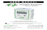 USER MANUAL Oxygen Analyzer - Precision Medical · Oxygen Analyzer RECEIVING/INSPECTION Remove the Precision Medical Oxygen Analyzer from the packaging and inspect for damage. If