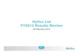 Hyflux Ltd FY2013 Results Reviewinvestors.hyflux.com/newsroom/20140220_173432_600... · water risks on businesses are driving growth of the water sector. • Slower 1H is expected