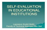 SELF-EVALUATION IN EDUCATIONAL INSTITUTIONS IN EDUCATIONAL I… · all educational institutions to implement self-evaluation. In fact, this kind of practice is widely spread, since