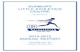 SUNBURY LITTLE ATHLETICS CENTRE · PDF file Sunbury Little Athletics Centre Incorporated 2014 - 2015 Annual Report Page 3 of 17 SUNBURY LITTLE ATHLETICS CENTRE INC. JUNIOR LIFE MEMBERS
