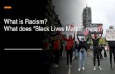 What is Racism? What does “Black Lives Matter” mean? · If you see or hear racism, racial bullying or discrimination there are ways that you can help –it is not okay to stand