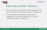 Planning activity: Theme 2 Click to edit Master title style ... Click to edit Master title style •Click to edit Master text styles –Second level •Third level – Fourth level