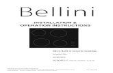INSTALLATION & OPERATION INSTRUCTIONS · Service may repair this hob. Otherwise the guarantee will be null and void. All Bellini Appliances are for domestic use only. Warning General