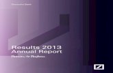 Results 2013 - Deutsche Bank · Последствия экономического кризиса показали, что долгосрочное изменение корпоративной