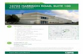 10725 HARRISON ROAD, SUITE 100 · PROPERTY FEATURES + 136,500 SF Available + Located within close proximity to Detroit Metropolitan Airport + Approximately 5,000 SF offices + 30’