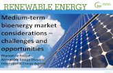 Medium-term bioenergy market considerations Pharoah Le Feuvre › wp-content › uploads › 2016 › 05 › ... · 2020-05-13 · Emissions equipment e.g. heated precipitators, can