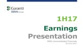 1H17 Earnings Presentation · 2017-12-05 · Investor Relations BRSA Bank-only Earnings Presentation 1H17 2,580 3,080 from1,526 1,554 1H16 1H17 1Q17 2Q17 Net Income (TL million) Cumulative