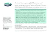 Proton therapy vs. VMAT for prostate cancer: a treatment ...€¦ · In uniform-scanning proton therapy (USPT), the proton beam is scanned laterally with a constant frequency to deliver