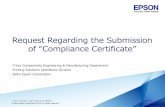 Request Regarding the Submission of “Compliance … › SR › supply_chain_csr › green...Scope of disclosure :Epson Supply Chain Affiliates P Key Components Engineering & Manufacturing