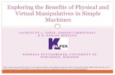 Exploring the Benefits of Physical and Virtual …Exploring the Benefits of Physical and Virtual Manipulatives in Simple Machines This work is supported in part by U.S. National Science