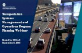 Transportation Systems Management and Planning Webinar Greater safety. Variable speed limit systems