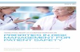 TAKING STOCK: REPORT OF A EUROPEAN WORKSHOP ON … workshop_UtenFSC_tcm14-12802.pdfresearch priorities are: Safety Culture for patient safety with the objective to develop, pilot and