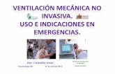 Dra. Castañar Jover Unidad de Emergencias de Badajoz · • Edema Agudo de pulmón Ventilación con presión positiva en la vía aérea ( CPAP). cardiogénico(nivel de evidencia