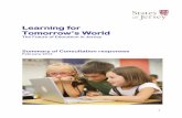 Learning for Tomorrow’s World - Government of Jersey and... · 2014-06-17 · ‘Learning for Tomorrow’s World’ has proved a valuable document in providing a coherent . picture