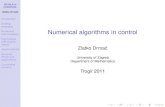 Numerical algorithms in control - Max Planck Society · Numerical algorithms in control ... Accurate PSVD and applications Concluding remarks Outline 1 Introduction 2 Scaling: examples