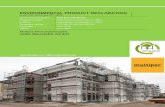 ENVIRONMENTAL PRODUCT DECLARATION · (TICS), as a system component Double-layer masonry Cavity insulation of walls Curtain-type rear-ventilated facades Screed insulation ... Sand: