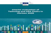 Interim evaluation of Twinning and ERA Chairs in Horizon 2020ec.europa.eu/programmes/horizon2020/sites/horizon... · Twinning projects, the collaborating institutions were part of