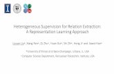 Heterogeneous Supervision for Relation Extraction: A ...Mintz et al. “Distant supervision for relation extraction without labeled data”, ACL 2009. Related Work 8 • Distant Supervision: