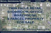 RETAIL, SHOWROOM, WAREHOUSE TWIN FALLS, ID...RETAIL, SHOWROOM, WAREHOUSE 1 261, 299 ADDISON AVE W TWIN FALLS, ID This information contained herein is from sources deemed reliable.