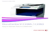 DocuCentre-V C2265 / C2263 - Fuji Xerox · 2019-05-06 · 2 DocuCentre-V C2265 / C2263 *1: A4 가로. *2: 표당사 준 원고(A4 LEF, 200 dpi, 메일박스) *사 트진은 팩복합기에