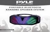 PORTABLE BLUETOOTH KARAOKE SPEAKER SYSTEM · 6. Connect the microphone, adjustable reverberation, voice and Karaoke function to present out-standing performance. 7. Battery with built-in