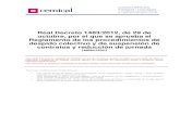 BASE DE DATOS DE LEGISLACIÓNcemical.diba.cat/codibasic/fitxers/RD_1483_2012.pdf · 2014-03-31 · Régimen jurídico de la suspensión del contrato de trabajo y de la reducción