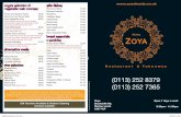 (0113) 252 8379 (0113) 252 7365 - ZOYA RESTAURANT Zoya Morley A4... · 2020-02-02 · Morley Special Naan £2.95 This new creation of naan is stuffed with spring onion, cheese, diced