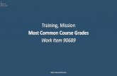 Training, Mission •In Courses, Set course grades as “Most Common” Copy most common grades to other courses •On the Gradesheet, view only most common grades •Maximum common