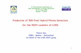 Production of 500 Pixel Hybrid Photon Detectors for the ... · T. Gys – Pixel-HPD’s - Beaune 2005 2 Talk layout The LHCb experiment, the RICH1 and RICH2 detectors and their photon