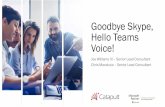 Goodbye Skype, Hello Teams Voice!pages.catapultsystems.com/rs/998-YNO-494/images/Goodbye...provisioning, reporting, and diagnostics of voice services in Office 365 Scale globally With