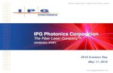 IPG Photonics Corporation (NASDAQ: IPGP)s22.q4cdn.com/882440284/files/doc_presentations/ipg-2016...• Fiber forecast to grow to 80% market share by 2020, remainder CO2 & Disk •