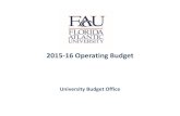 2015-16 Operating Budget - Florida Atlantic University › budget › files › 2015-16-operating-budget.pdf · Florida Atlantic University 2015-16 Operating Budget The Auxiliary