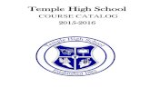 COURSE CATALOG 2015-2016 · Temple High School COURSE CATALOG 2015-2016 . 2 HIGH SCHOOL COURSE CATALOG