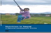 Nutrition in Nepal - World Bank · the international threshold of a “nutrition emergency” of 15% wasting. Nepal’s children also suffer from vitamin and mineral deﬁ ciencies: