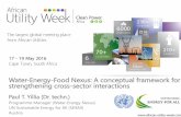 Water-Energy-Food Nexus: A conceptual framework for … · 2019-09-02 · Water-Energy-Food Nexus: A conceptual framework for strengthening cross-sector interactions Paul T. Yillia