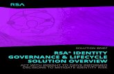 Solution Brief: RSA® Identity Governance and Lifecycle€¦ · RSA Identity Governance and Lifecycle helps simplify how access is governed and streamlines access requests and fulfillment.