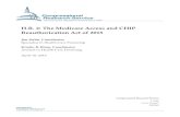 H.R. 2: The Medicare Access and CHIP Reauthorization Act ...€¦ · On March 26, 2015, the House passed H.R. 2, the Medicare Access and CHIP Reauthorization Act (MACRA) of 2015.
