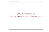 11 Chapter 2 PEG 400-LC-MSMS - Shodhgangashodhganga.inflibnet.ac.in/bitstream/10603/14583/11... · 2.2.2 Purity estimation of PEG 400 oligomers Purity of PEG 400 oligomers was estimated