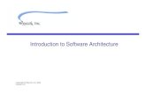 Introduction to Software Architecture - Introduction to...“Software architecture is concerned with the organization of software systems, the selection of components from which they