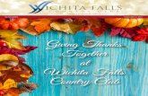 Giving Thanks Together at Wichita Falls Country Club November Newsletter 2017.pdfGiving Thanks Together at Wichita Falls Country Club. Stacie Cook Assistant General Manager 2 WFCC