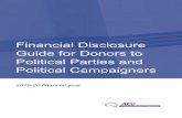 Financial Disclosure Guide for Donors to Political Parties ... · public funding of federal election campaigns and the disclosure of detailed financial information. The disclosure