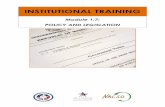 INSTITUTIONAL TRAINING - NACSO › sites › default › files › 1.07 Policy and Legislation.… · 3. Tourism policies 4. Concessions policy 5. Land policy and legislation (and