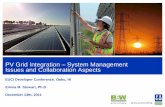 PV Grid Integration – System Management Issues and ... · forecasting needs and industry standardization of monitoring equipment is lacking Integrating utility departments and software