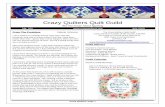 Crazy Quilters' Quilt Guild Quilters NL... · like you should have lots of time…you fill it doing things that you normally wouldn’t. Like many people I know, I have been trying