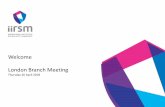Welcome London Branch Meeting - welcome to IIRSM | IIRSM · Stress at Work Stress is much in the news at present but it isnt a new problem. Pressure is part and parcel of all work