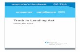Truth in Lending Act - Consumer Financial Services Law Monitor€¦ · “Truth in Lending Act,” is prepared for use by OCC examiners in connection with their examination and supervision