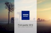 沃尔沃集团 | 推动世界发展 - First quarter 2019 · 2020-03-20 · Volvo Group First quarter 2019 2 2019-04-24 Net sales +SEK 18 bn, up 20% (+12% excl. currency) Adjusted