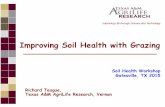 Improving Soil Health with Grazing - Leon Riverleonriver.tamu.edu/media/1112/improving-soil-health-with-grazing.pdf · Improving Soil Health with Grazing Soil Health Workshop Gatesville,